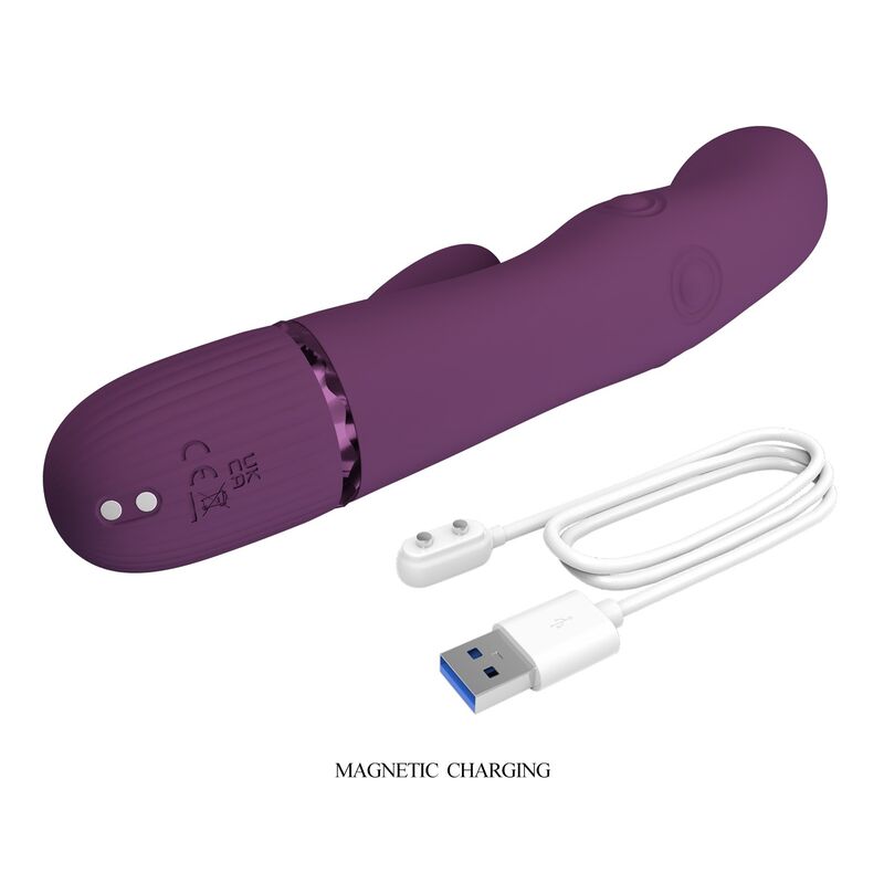 Pretty Love-Zach vibratore coniglio con movimento di spinta Viola · Vibratori (imaginea 4)