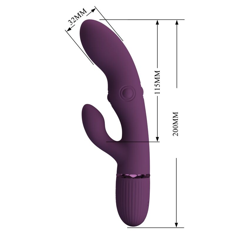 Pretty Love-Zach vibratore coniglio con movimento di spinta Viola · Vibratori (imaginea 9)
