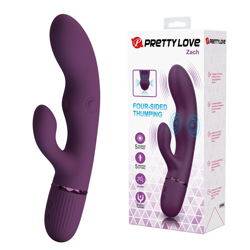 Pretty Love-Zach vibratore coniglio con movimento di spinta Viola · Vibratori
