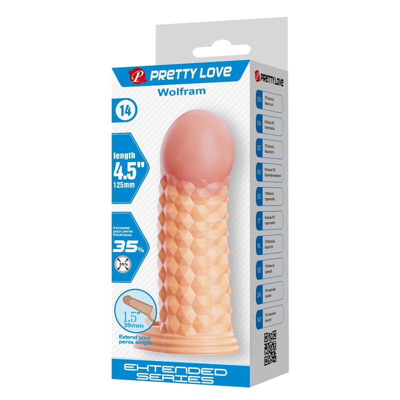 Pretty Love-Wolfram Guaina Extender Pene 11,5 cm Naturale 6 Pretty Love-Wolfram Guaina Extender Pene 11,5 cm Naturale · Anelli & Guaine per pene (imaginea 6)