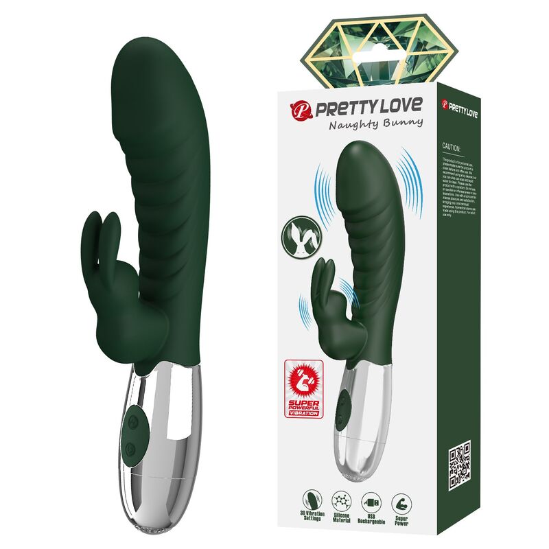 Pretty Love-Naughty Bunny Vibrator Rabbit 30 Funzioni Verde · Vibratori
