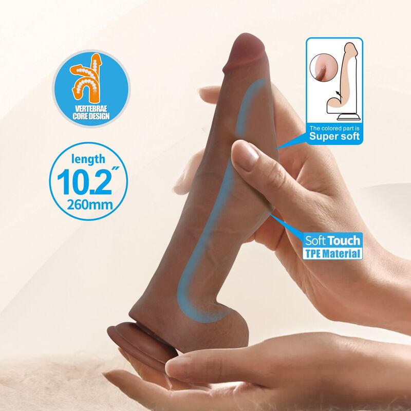 Pretty Love-Ulric Dildo Realistico Flessibile 26 cm Marrone 7 Pretty Love-Ulric Dildo Realistico Flessibile 26 cm Marrone · Dildo & Stimolatori (immagine 7)