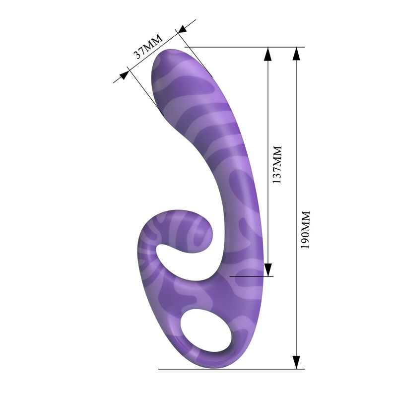 Pretty Love-Summer Vibratore Doppio con Manico 19 cm Viola · Vibratori (imaginea 8)