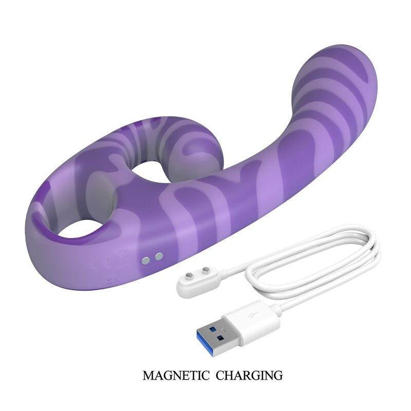 Pretty Love-Summer Vibratore Doppio con Manico 19 cm Viola · Vibratori (imaginea 5)