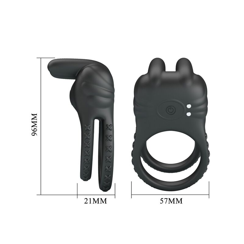 Pretty Love-Sini Anello Vibratore per Pene 10 Funzioni Nero · Anelli & Guaine per pene (imaginea 7)