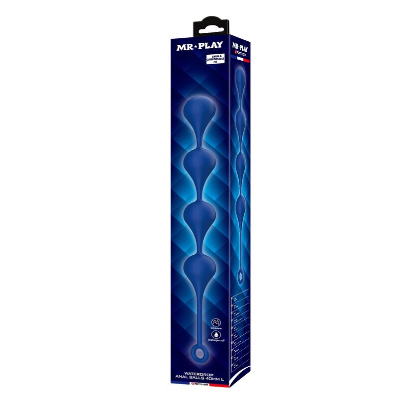 Mr Play-Palline anali Silicone Blu Dimensione L 42,6 cm · Giocattoli anali (imaginea 6)