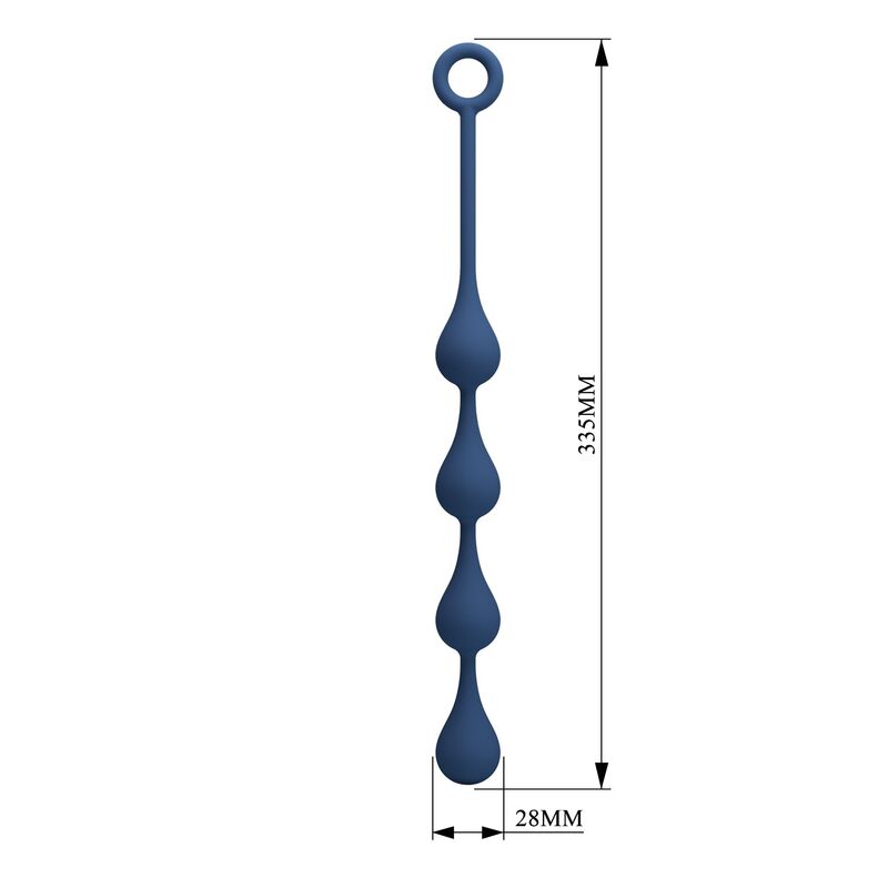 Mr Play-Palline anali Silicone Blu Dimensione M 33 cm · Giocattoli anali (imaginea 5)