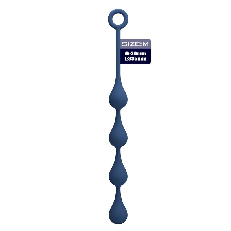 Mr Play-Palline anali Silicone Blu Dimensione M 33 cm · Giocattoli anali (imaginea 2)