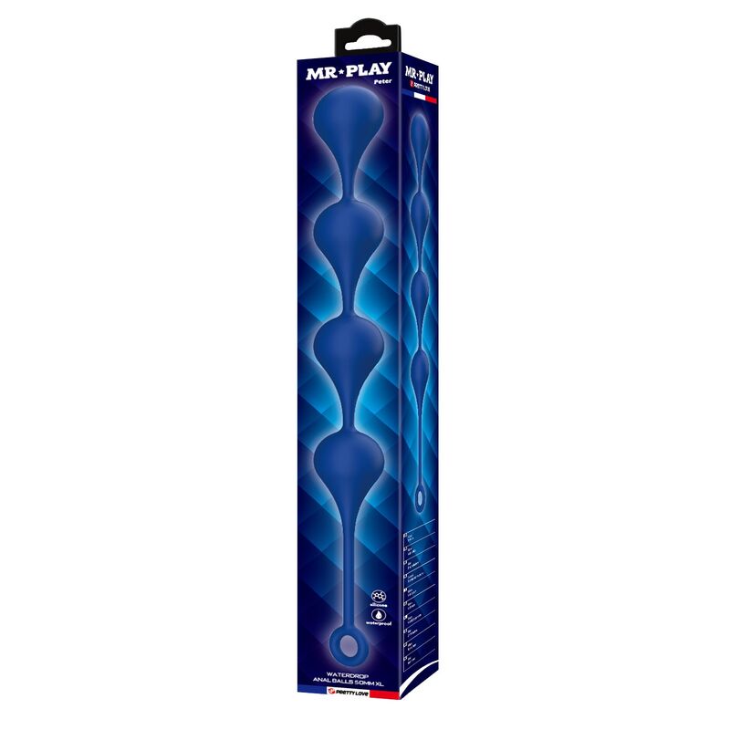 Mr Play-Palline anali Silicone Blu Taglia XL 52,5 cm · Giocattoli anali (immagine 3)