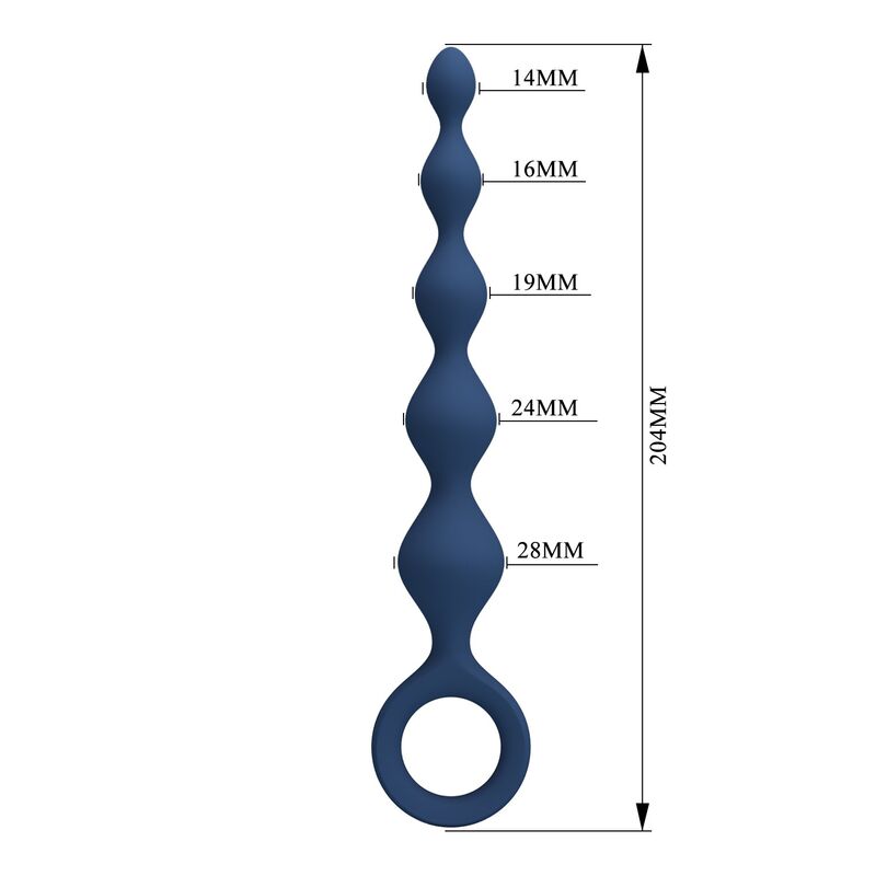 Mr Play-Palline anali con Plug anale di Silicone Blu 20,4 cm · Giocattoli anali (imaginea 3)