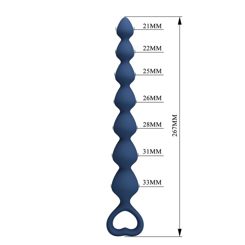 Mr Play-Palline anali con Plug anale di Silicone Blu 26,7 cm · Giocattoli anali (imaginea 3)