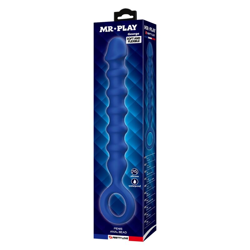 Mr Play-Palline anali con Plug anale Blu 28,5 cm Ø 3,4 cm 7 Mr Play-Palline anali con Plug anale Blu 28,5 cm Ø 3,4 cm · Giocattoli anali (imaginea 7)