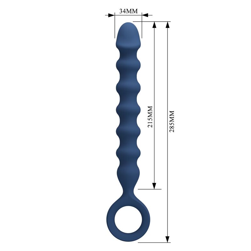 Mr Play-Palline anali con Plug anale Blu 28,5 cm Ø 3,4 cm 4 Mr Play-Palline anali con Plug anale Blu 28,5 cm Ø 3,4 cm · Giocattoli anali (imaginea 4)