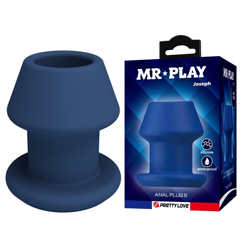Mr Play-Jack Plug anale Vuoto Silicone Blu Taglia S · Giocattoli anali