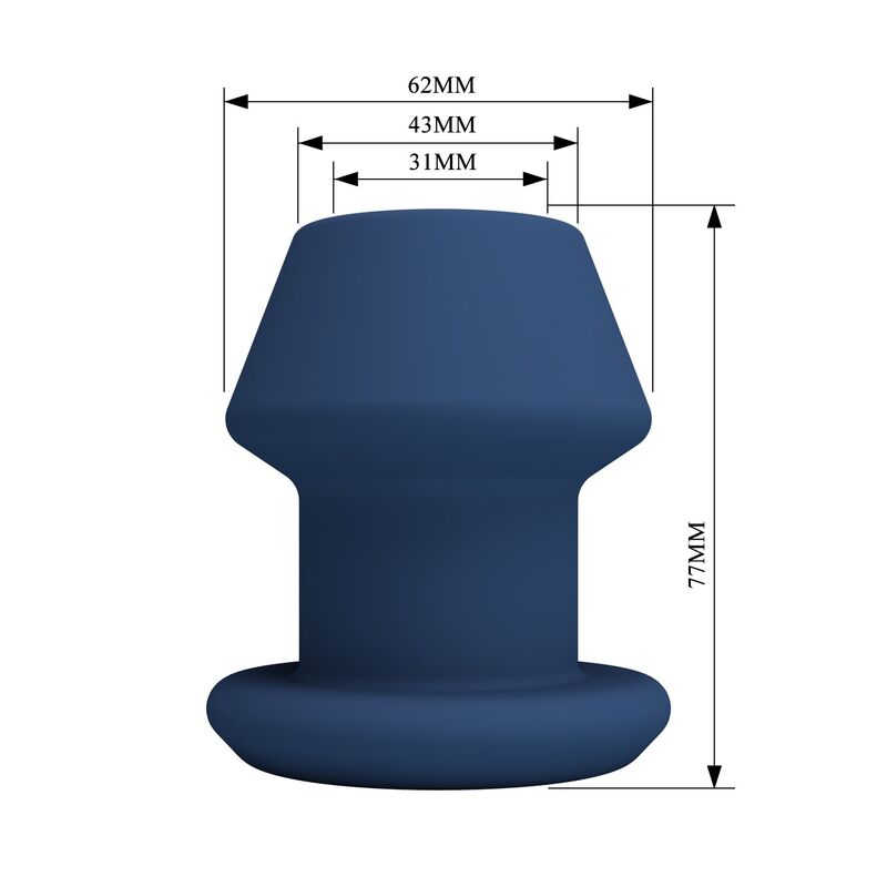 Mr Play-Jack Plug anale Vuoto Silicone Blu Taglia S · Giocattoli anali (imaginea 5)