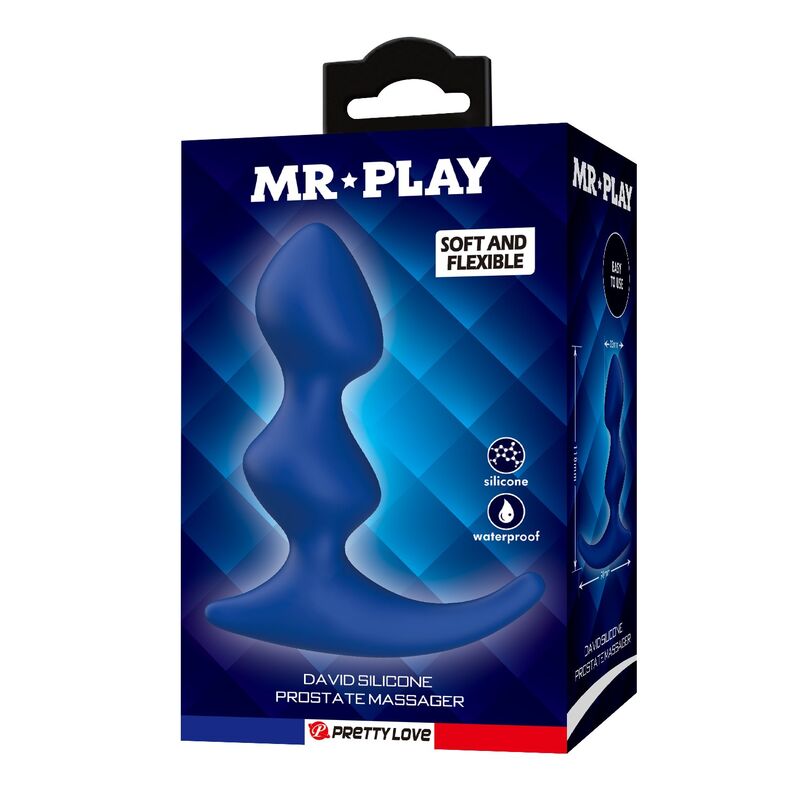 Mr Play-Plug anale Silicone ergonomico Blu · Giocattoli anali (immagine 5)