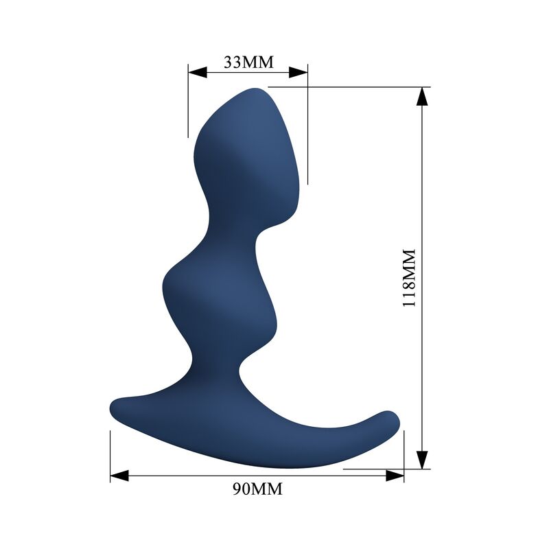 Mr Play-Plug anale Silicone ergonomico Blu · Giocattoli anali (immagine 6)