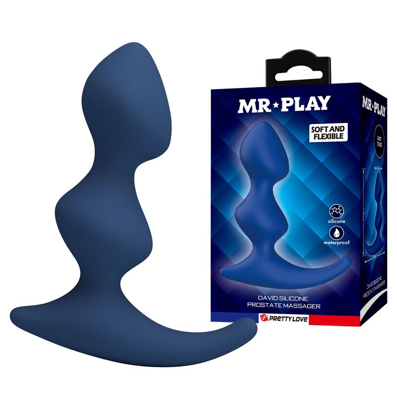 Mr Play-Plug anale Silicone ergonomico Blu · Giocattoli anali (immagine 2)