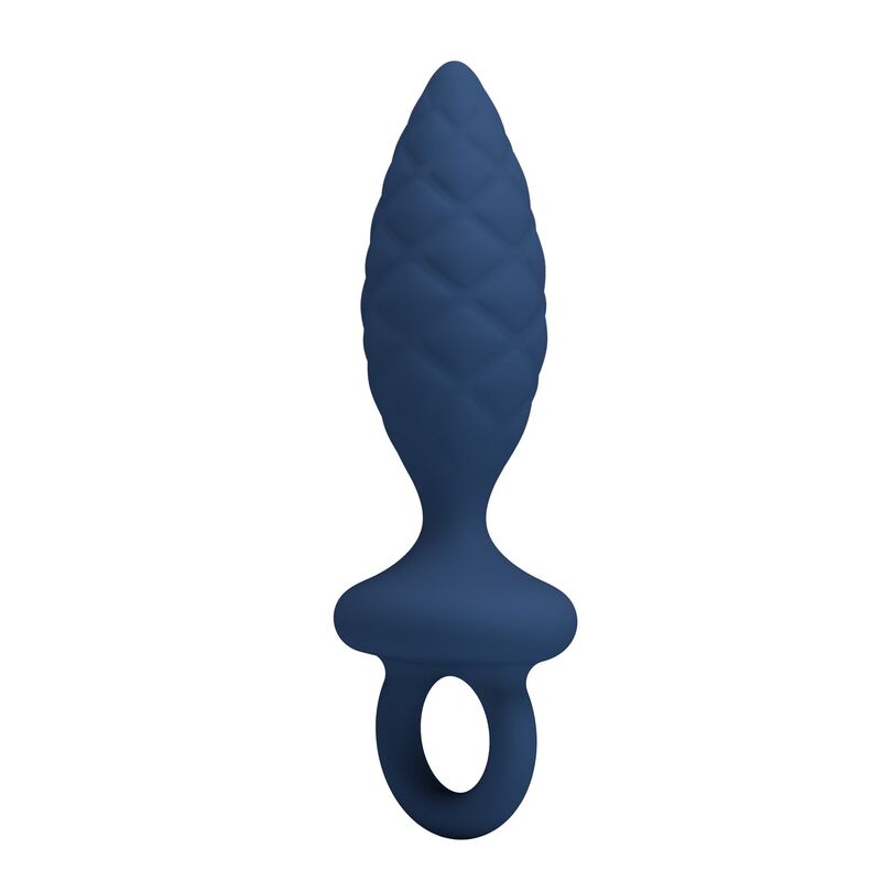 Mr Play-Plug anale Textured con Anello Blu Taglia L · Giocattoli anali (imaginea 5)