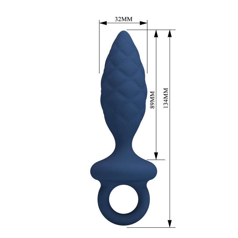 Mr Play-Plug anale Textured con anello Blu Taglia M 7 Mr Play-Plug anale Textured con anello Blu Taglia M · Giocattoli anali (imaginea 7)