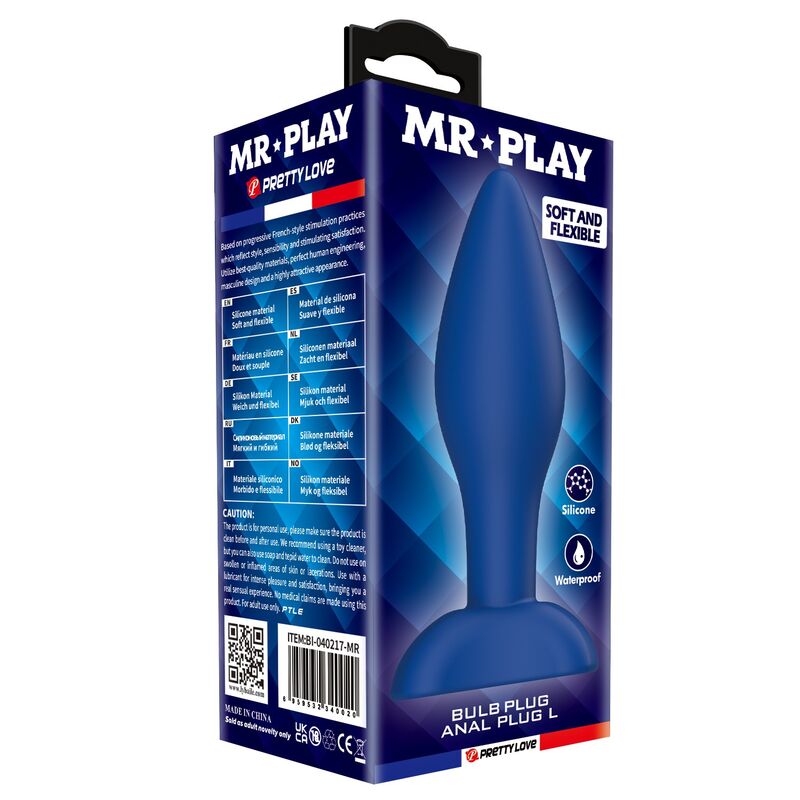 Mr Play-Plug anale Silicone conico Blu Taglia L · Giocattoli anali (imaginea 6)