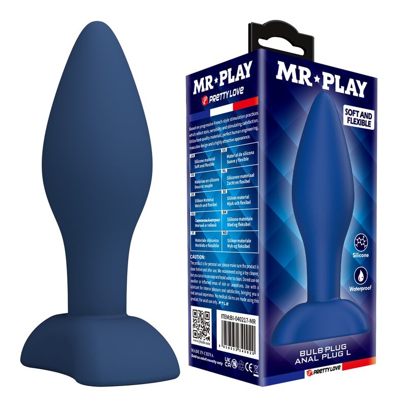 Mr Play-Plug anale Silicone conico Blu Taglia L · Giocattoli anali