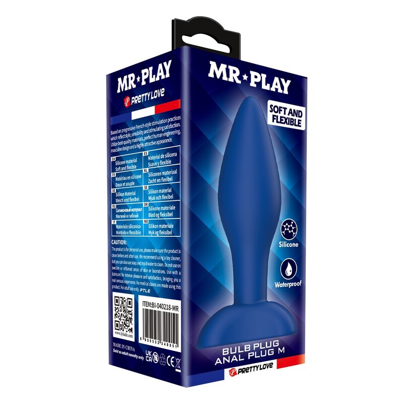 Mr Play-Plug anale Silicone conico Blu Taglia M · Giocattoli anali (immagine 3)