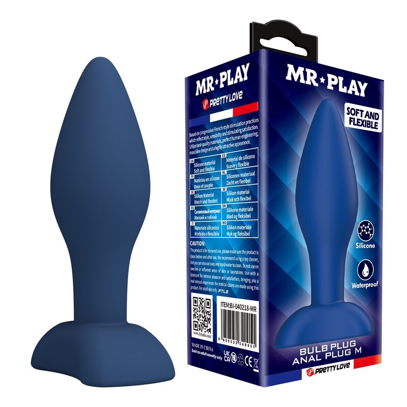 Mr Play-Plug anale Silicone conico Blu Taglia M · Giocattoli anali