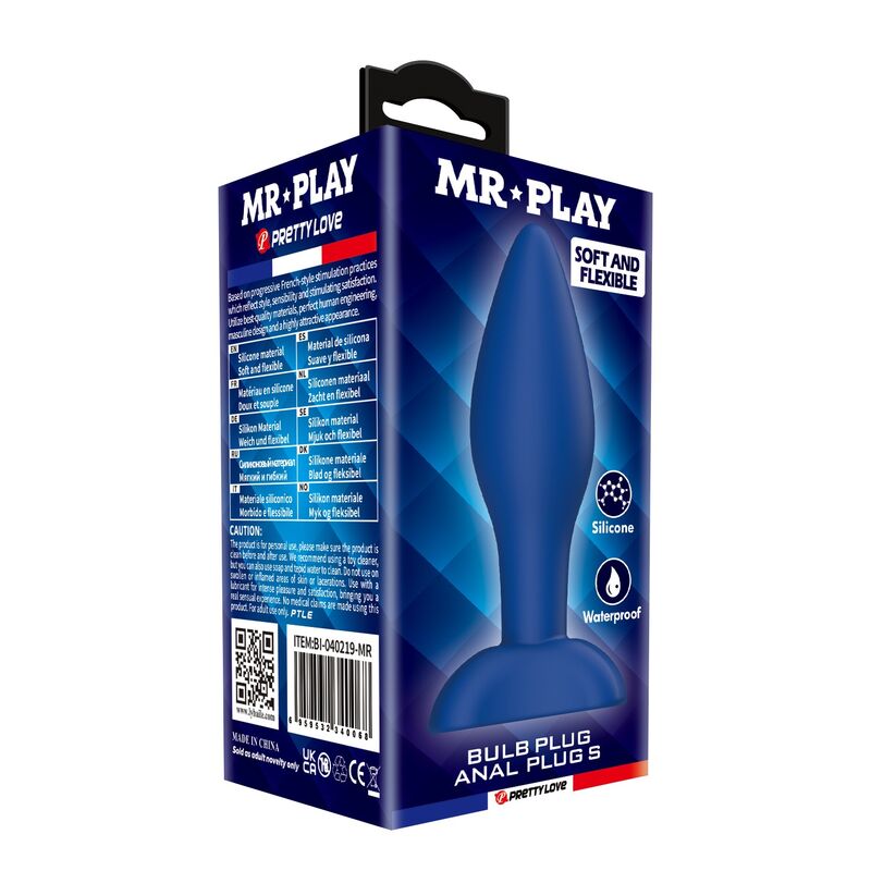 Mr Play-Plug anale Silicone conico Blu Taglia S 8 Mr Play-Plug anale Silicone conico Blu Taglia S · Giocattoli anali (imaginea 8)