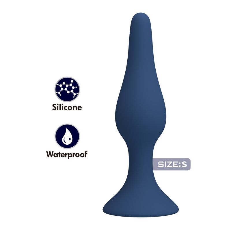 Mr Play-Plug anale Slim Silicone Blu Taglia S 2 Mr Play-Plug anale Slim Silicone Blu Taglia S · Giocattoli anali (imaginea 2)