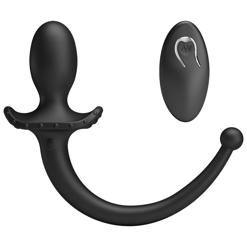 Mr Play-Vibratore anale e perineo con telecomando Nero