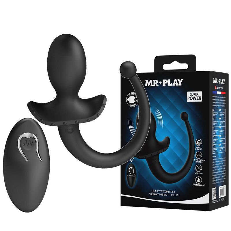 Mr Play-Vibratore anale e perineo con telecomando Nero · Giocattoli anali (immagine 7)