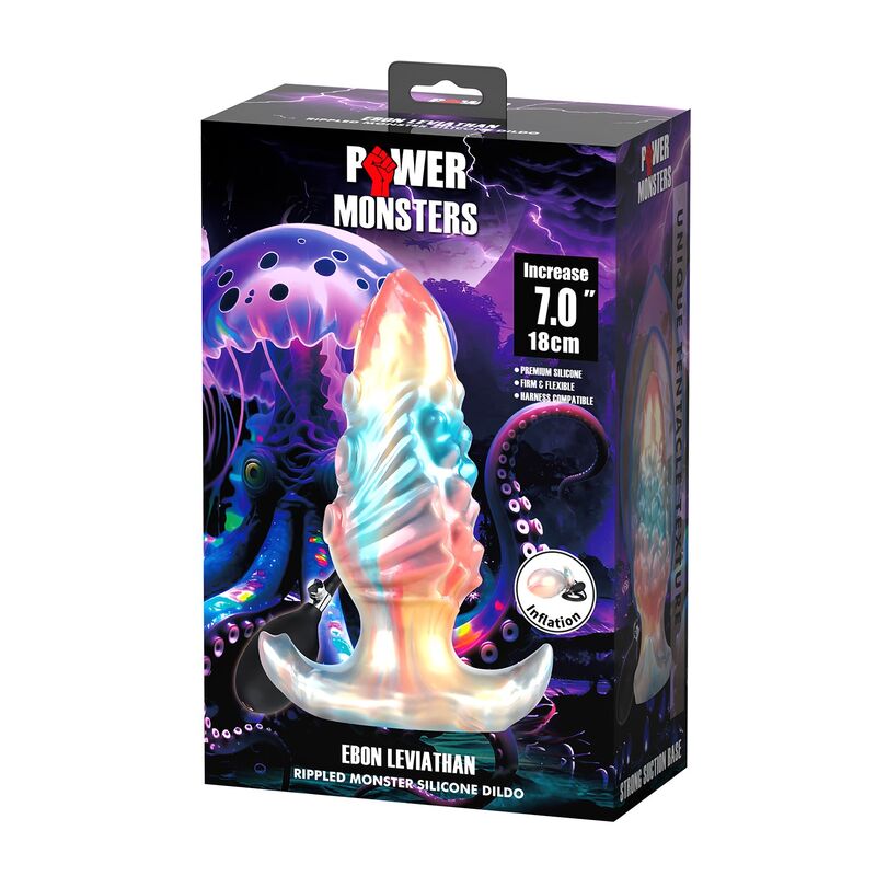 Power Monsters-Ebon Leviathan Plug anale Gonfiabile 18 cm 4 Power Monsters-Ebon Leviathan Plug anale Gonfiabile 18 cm · Giocattoli anali (imaginea 4)