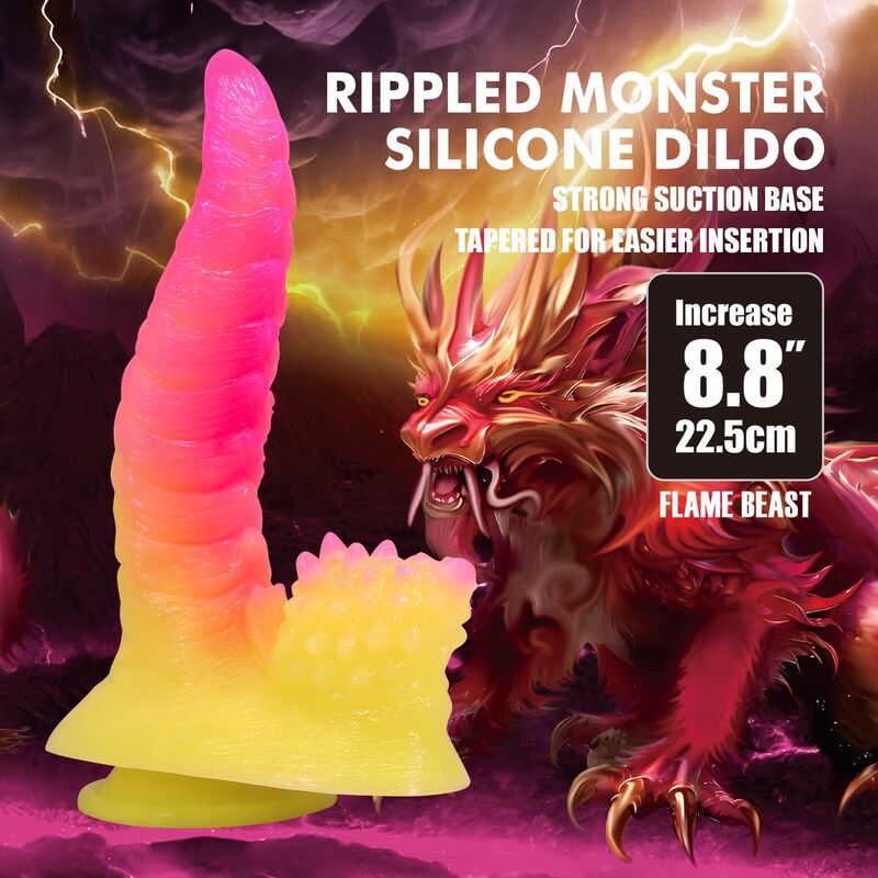 Power Monsters-Ripplied Monster Dildo Fantasy 22,5 cm 4 Power Monsters-Ripplied Monster Dildo Fantasy 22,5 cm · Dildo & Stimolatori (imaginea 4)