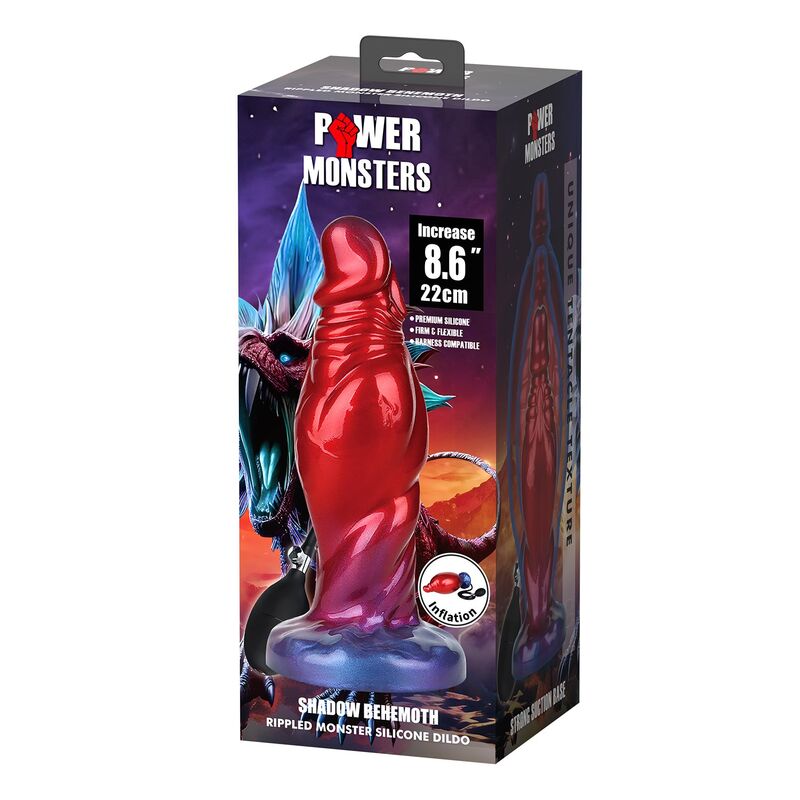 Power Monsters-Shadow Behemoth Gonfiabile Dildo 22 cm · Giocattoli anali (immagine 6)