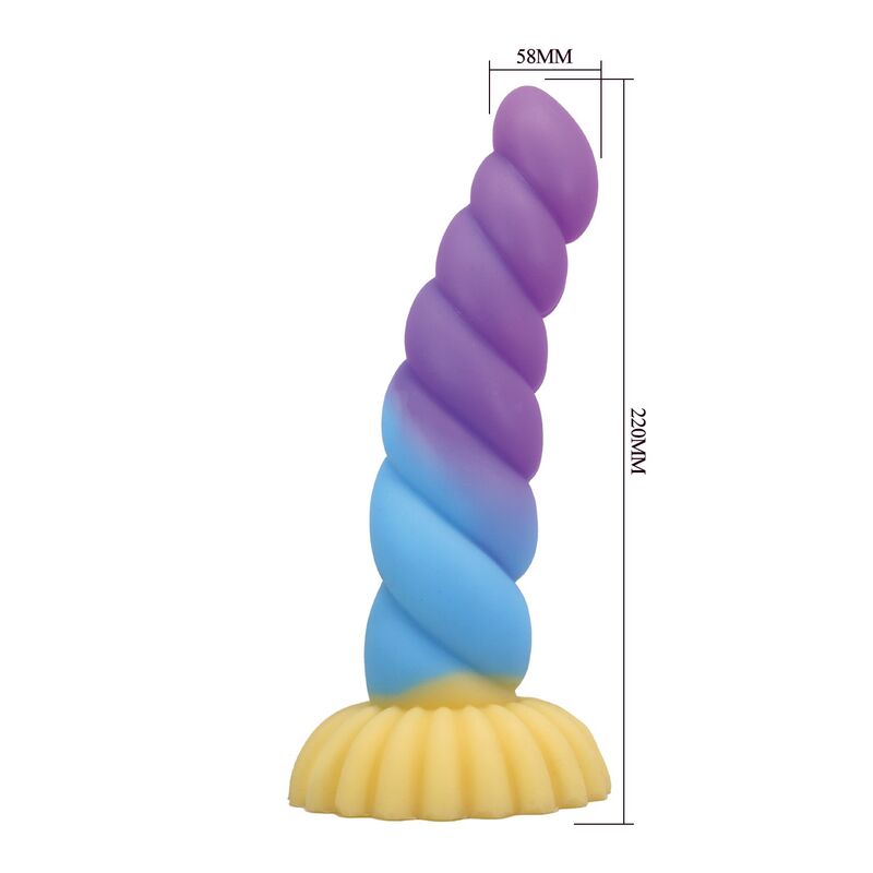 Power Monsters-Unicorno Tricolore Dildo Fantasy 22 cm · Dildo & Stimolatori (immagine 6)