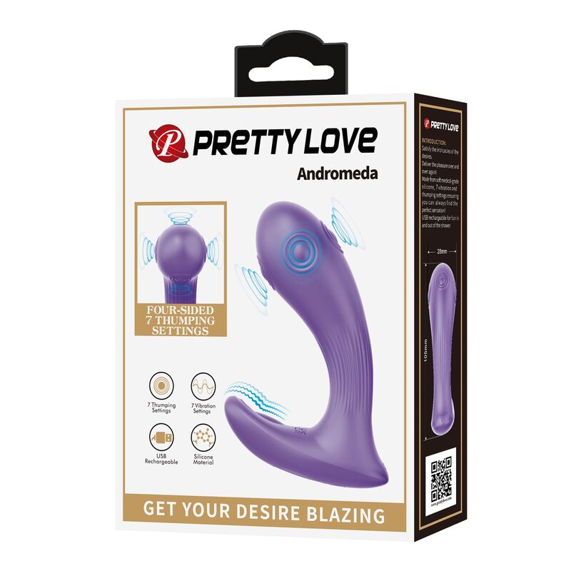 Pretty Love-Andromeda Vibratore con Spinta e Vibrazione Viola · Vibratori (immagine 6)