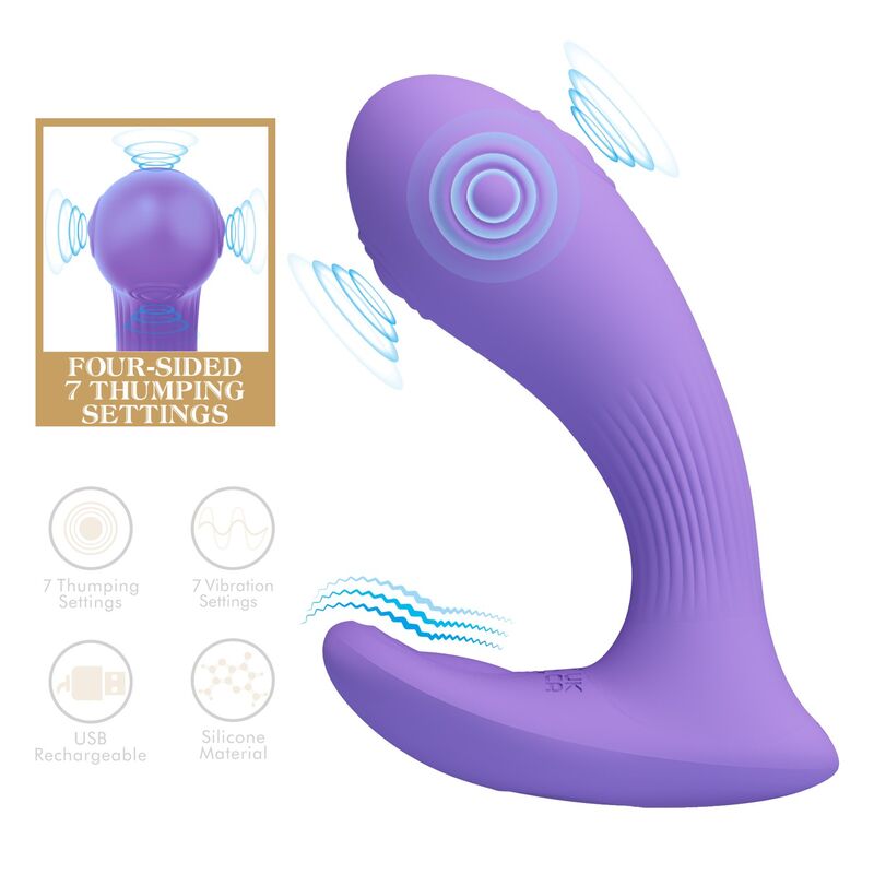 Pretty Love-Andromeda Vibratore con Spinta e Vibrazione Viola · Vibratori (immagine 5)