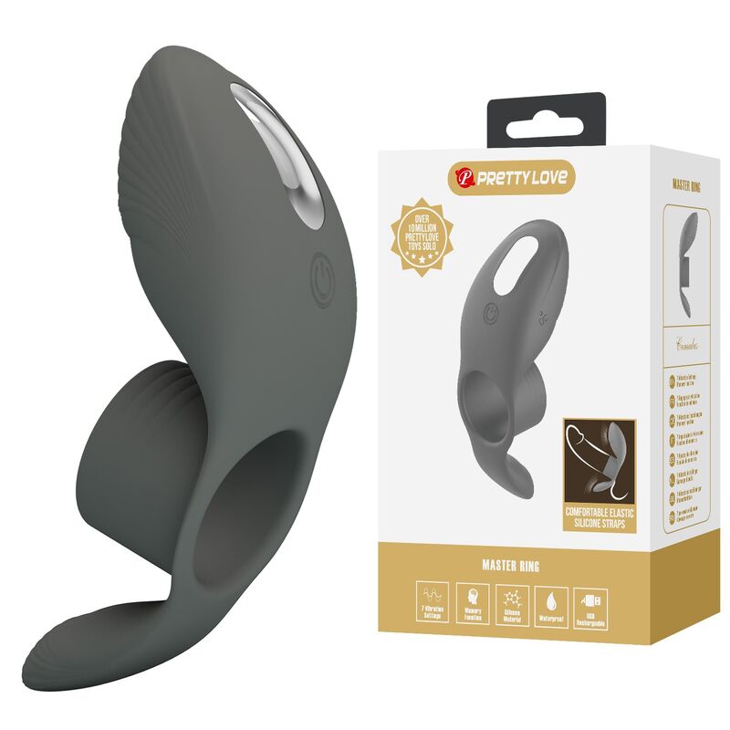 Pretty Love-Anello vibrante ricaricabile a doppia stimolazione · Anelli & Guaine per pene (imaginea 2)