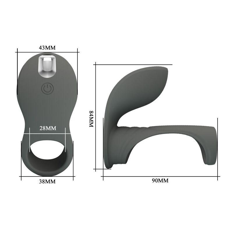 Pretty Love-Anello vibrante ricaricabile con doppio stimolo · Anelli & Guaine per pene (imaginea 8)