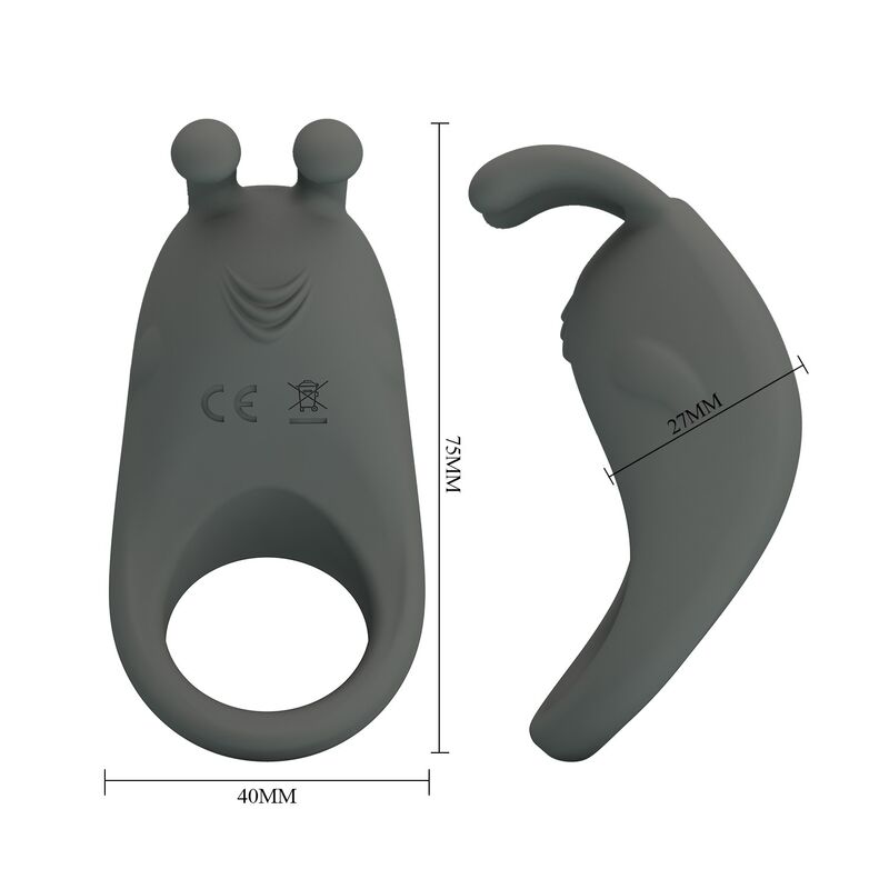 Pretty Love-Anello vibrante ricaricabile con stimolatore coniglio 2 Pretty Love-Anello vibrante ricaricabile con stimolatore coniglio · Anelli & Guaine per pene (imaginea 2)