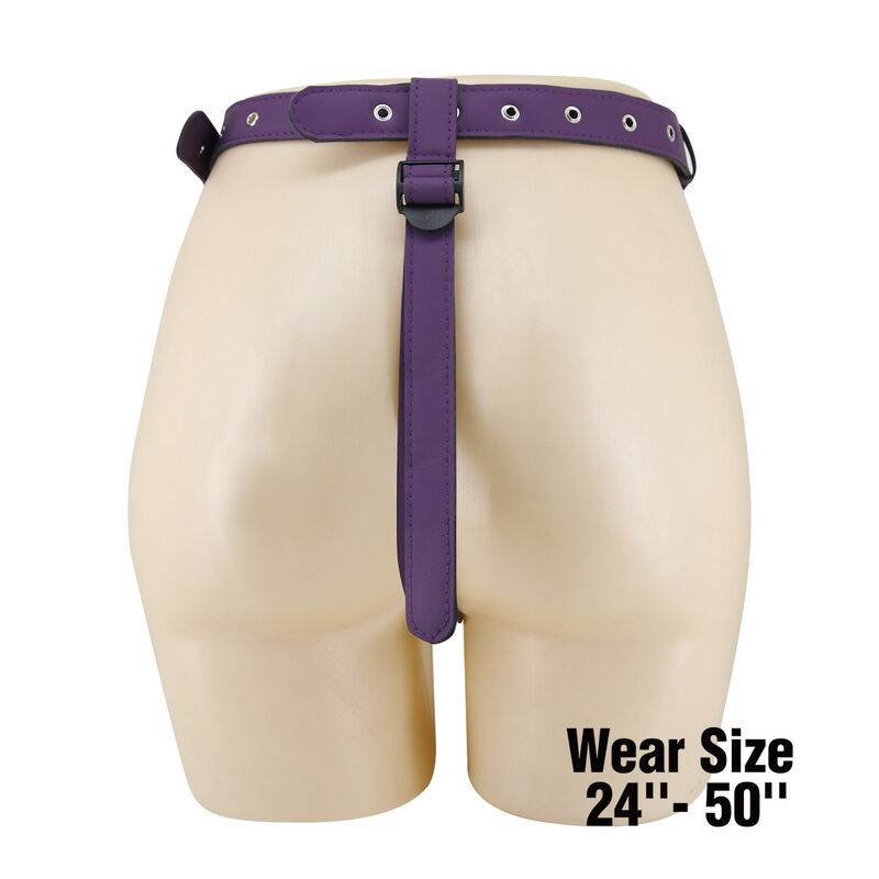 Pretty Love-Mutandine Imbracatura Strap-on Universal Viola e Nero · Strap-on & Imbracature (immagine 3)