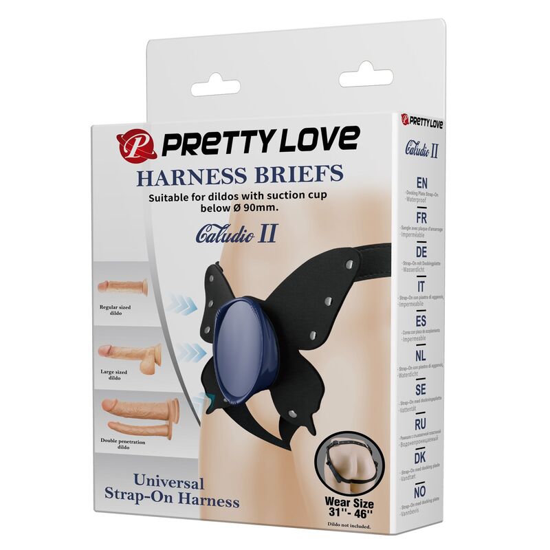 Pretty Love-Mutandine Imbracatura Strap-on Universal Nero e Blu · Strap-on & Imbracature (immagine 3)