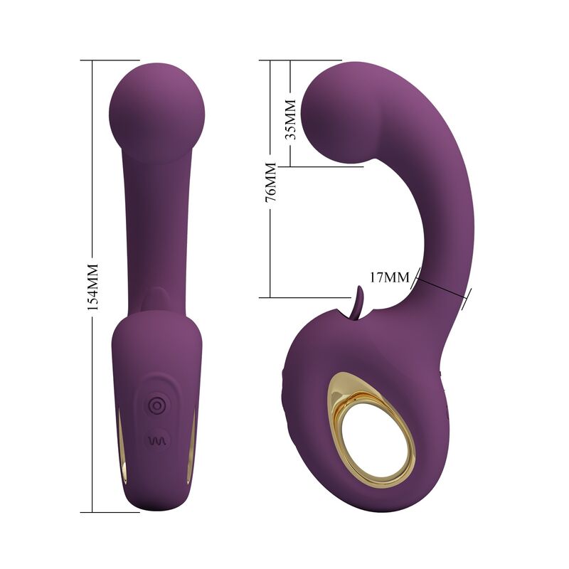 Pretty Love-Brynnlee Vibratore con stimolatore orale Viola · Vibratori (immagine 10)