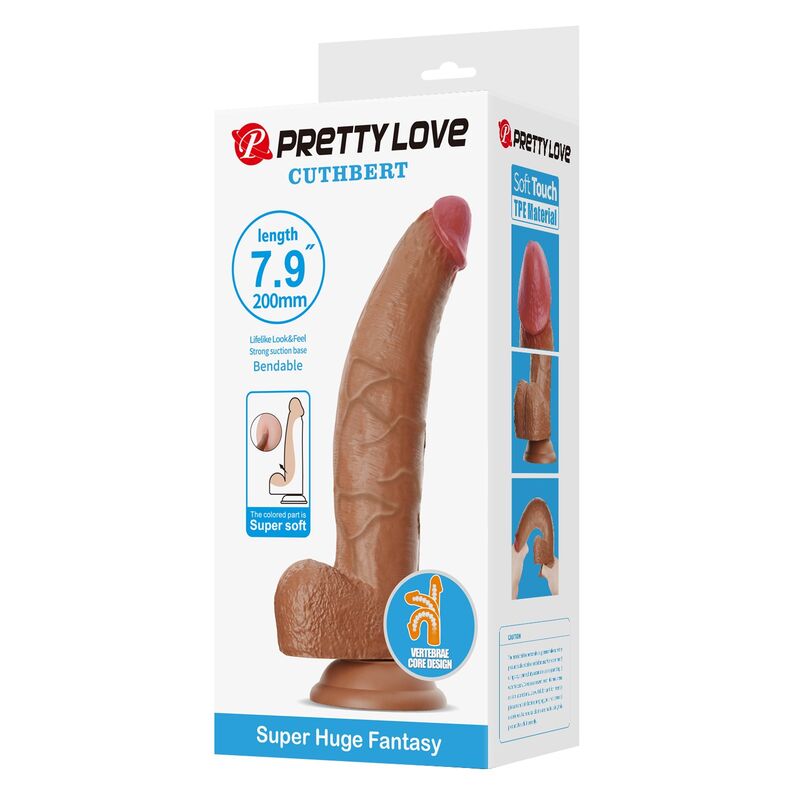 Pretty Love-Cuthbert Dildo Realista Flessibile 20 cm Marrone 3 Pretty Love-Cuthbert Dildo Realista Flessibile 20 cm Marrone · Dildo & Stimolatori (imaginea 3)