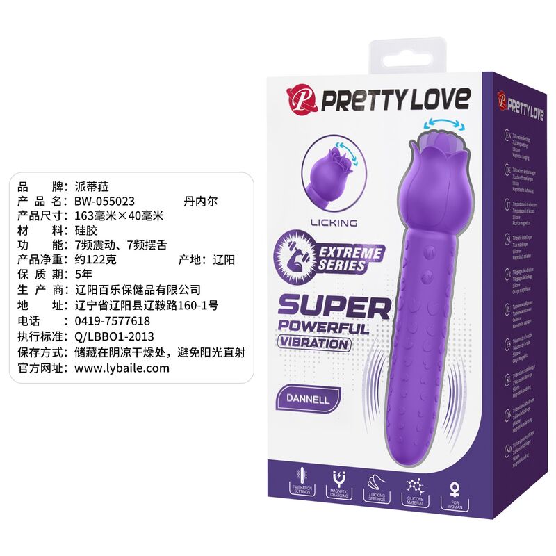 Pretty Love-Dannell Stimolatore Clitoride con Lingua Viola · Vibratori (immagine 3)