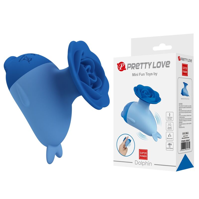 Pretty Love-Dolphin Mini Vibratore Ricaricabile Blu · Vibratori (immagine 4)