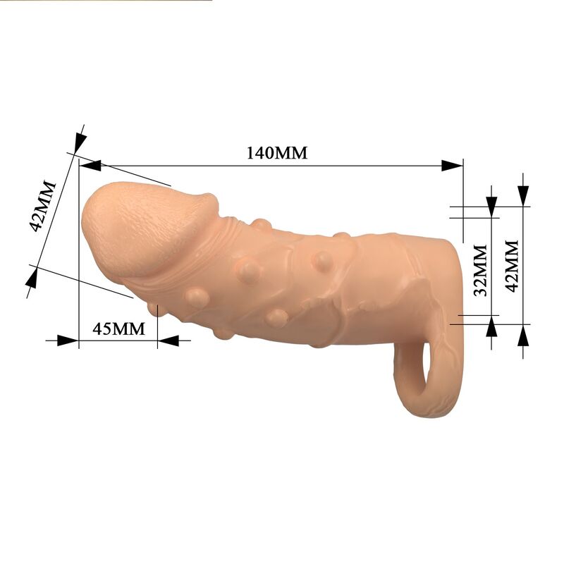 Pretty Love-Dort Guaina Estensore del pene 14 cm Naturale 7 Pretty Love-Dort Guaina Estensore del pene 14 cm Naturale · Anelli & Guaine per pene (immagine 7)