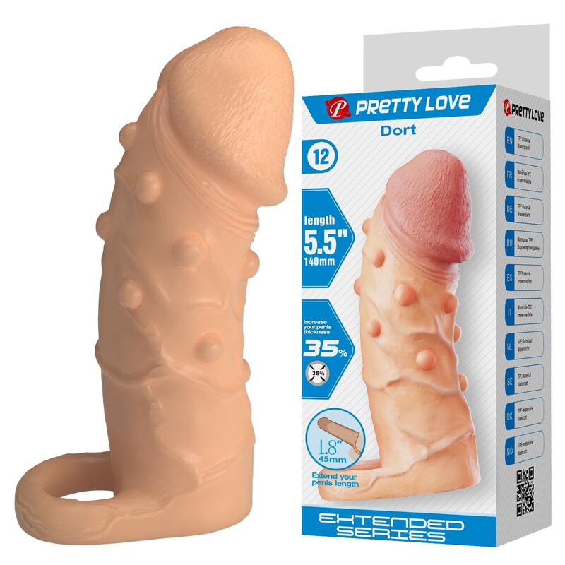 Pretty Love-Dort Guaina Estensore del pene 14 cm Naturale 8 Pretty Love-Dort Guaina Estensore del pene 14 cm Naturale · Anelli & Guaine per pene (immagine 8)