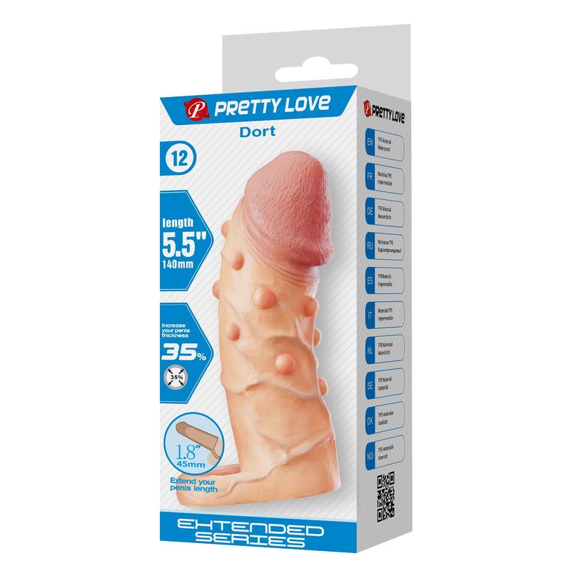 Pretty Love-Dort Guaina Estensore del pene 14 cm Naturale 3 Pretty Love-Dort Guaina Estensore del pene 14 cm Naturale · Anelli & Guaine per pene (immagine 3)